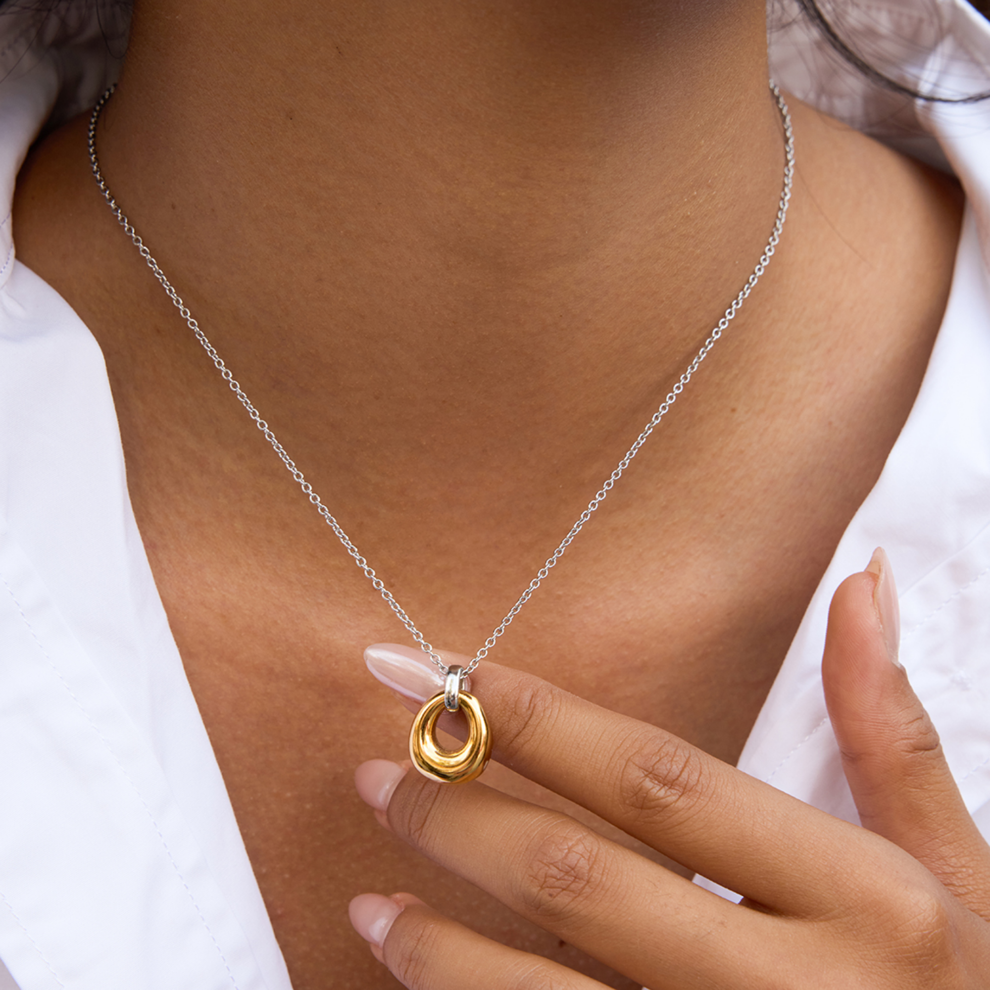 Pre-Order: Two Tone Hoops Pendants