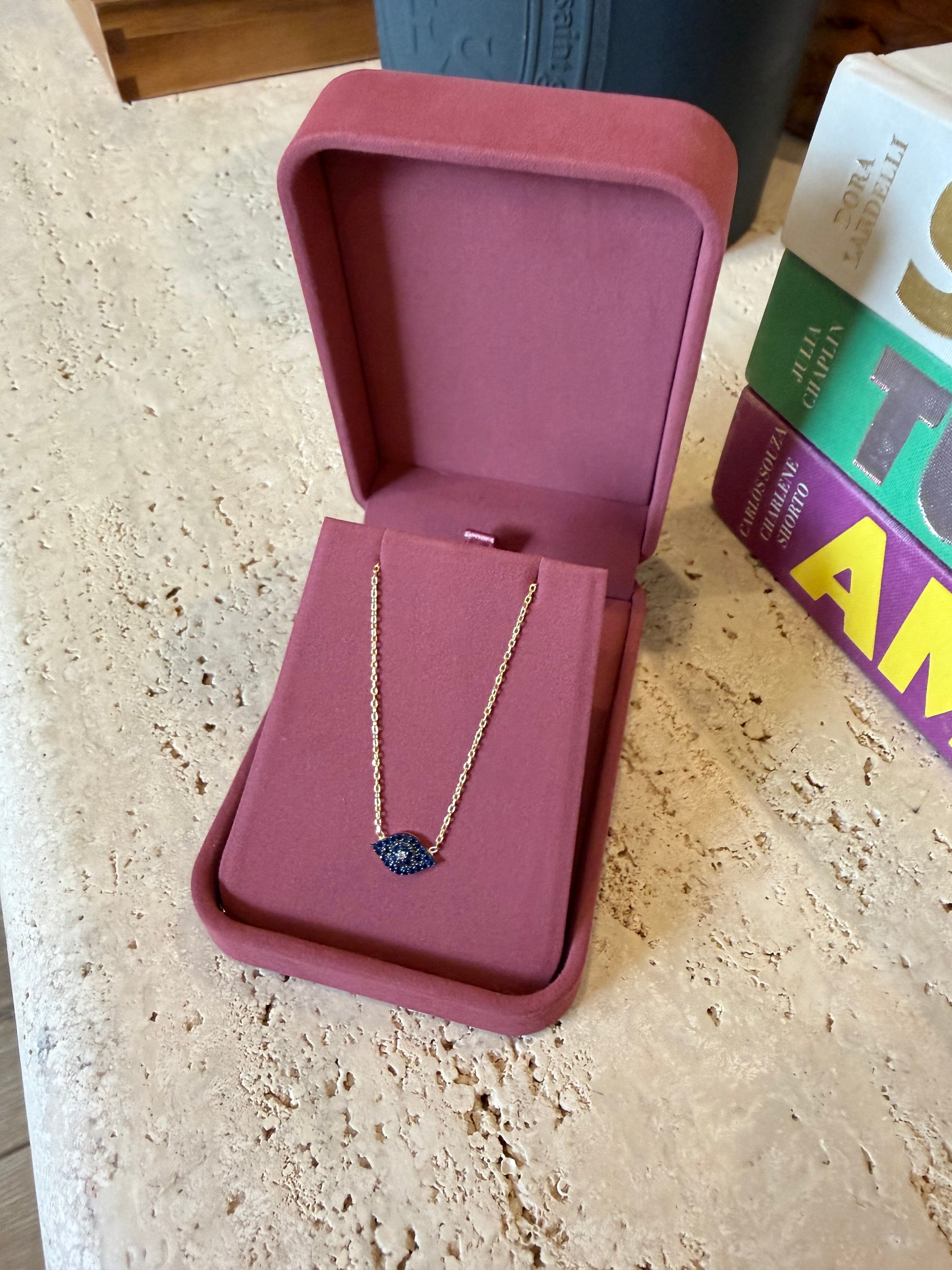 Pave Evil eye Necklace