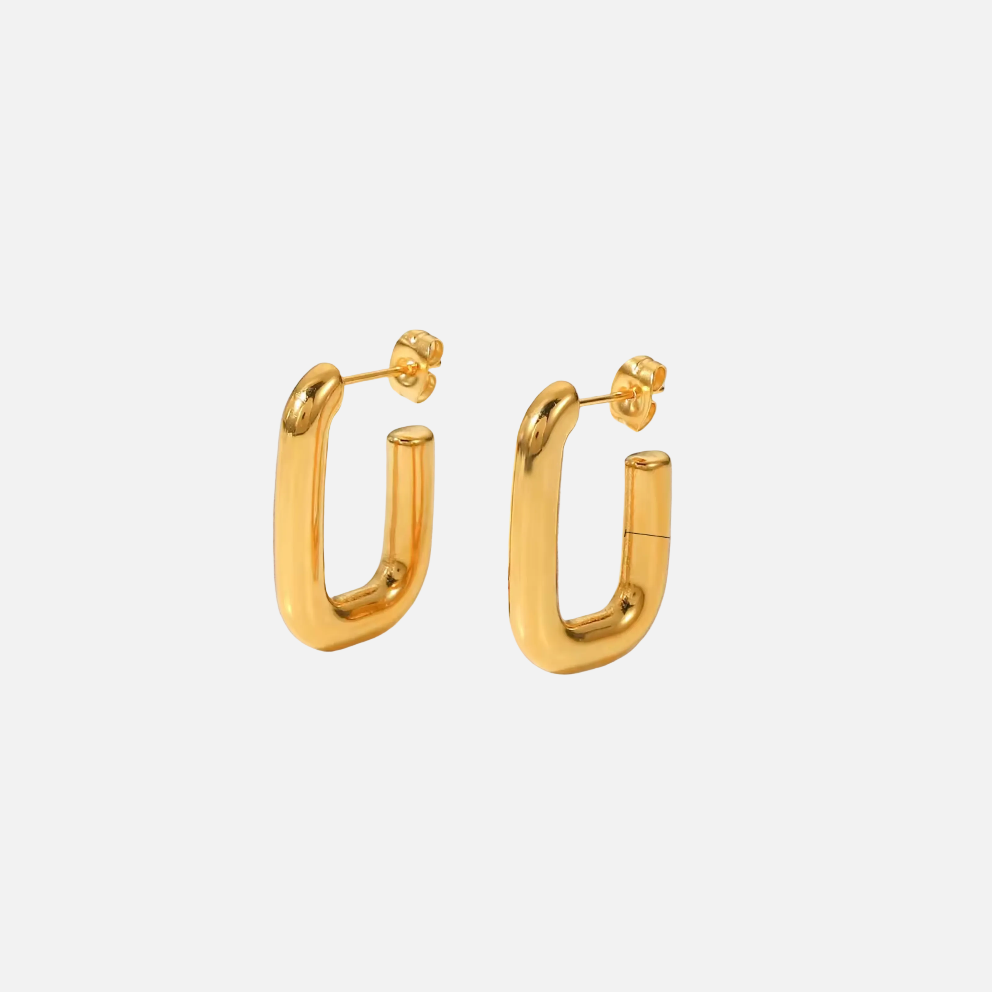 Aretes de aro rectangulares