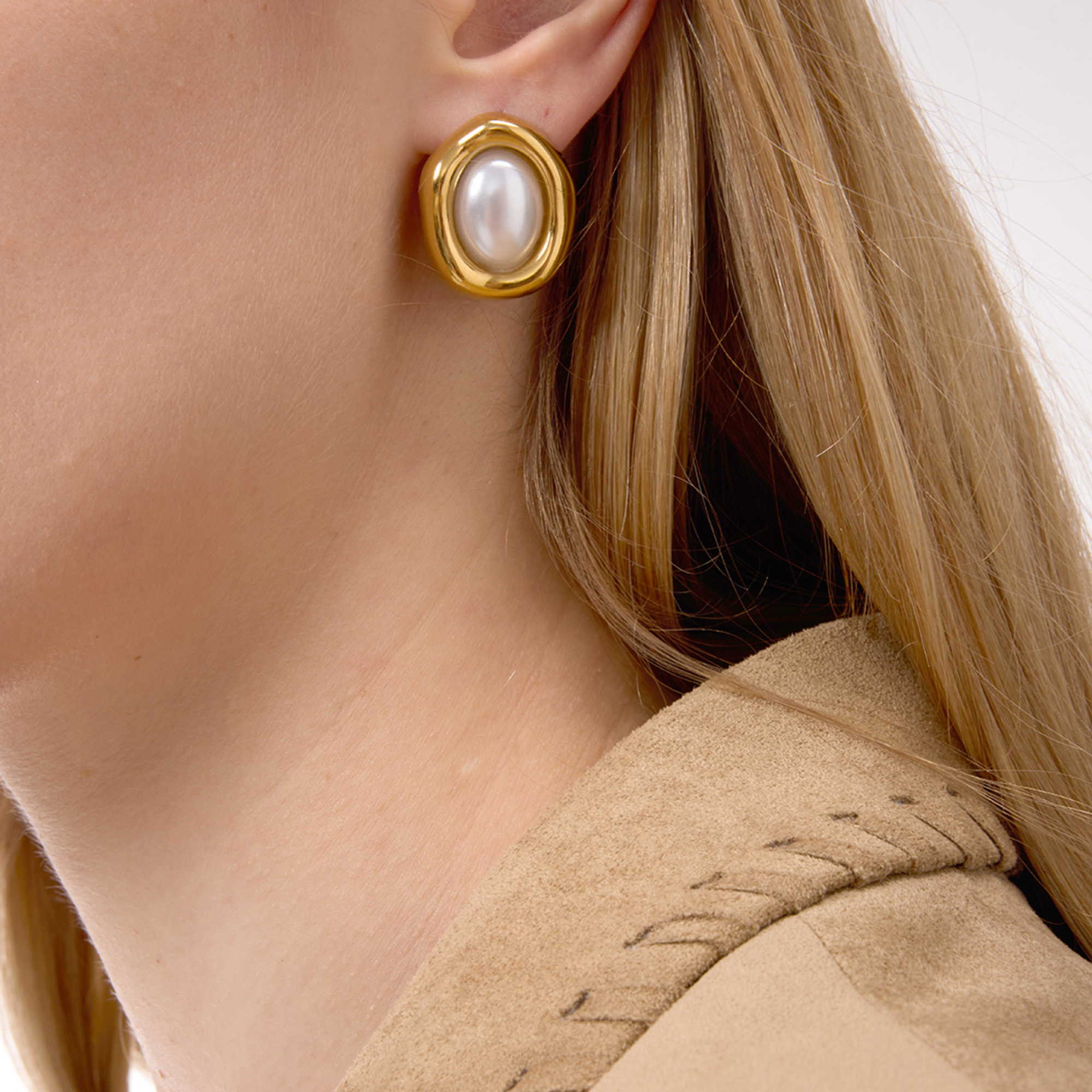Pre-Order Irregular Geometric Pearl Studs