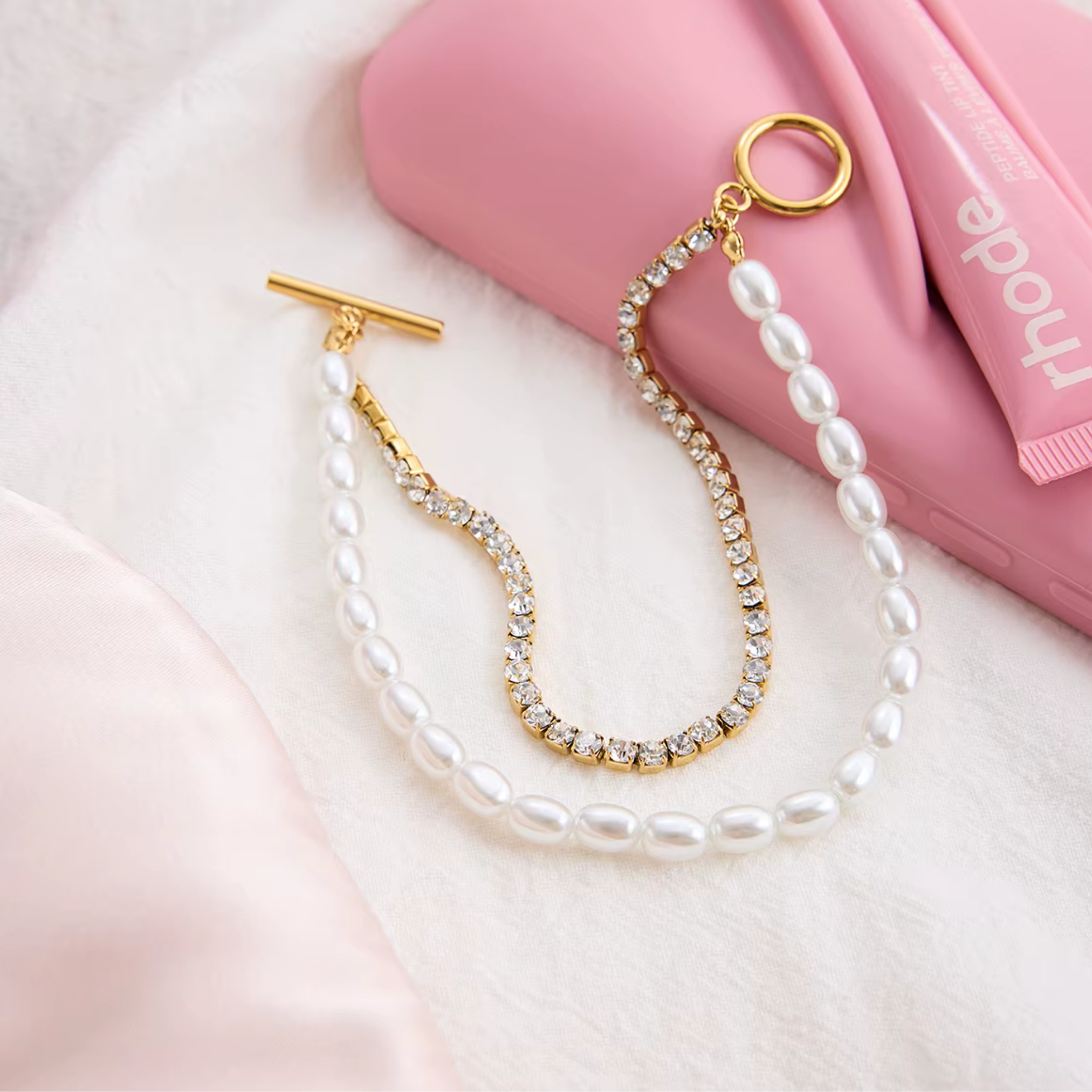 PREORDER: Pearls & Tennis Double bracelet
