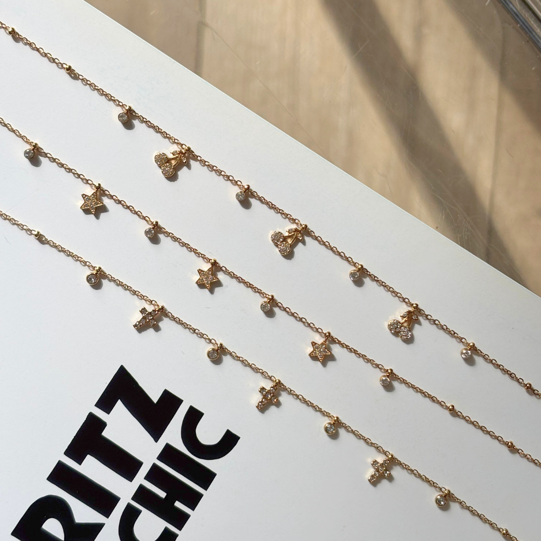 Cadenas Cruz / Cereza / Estrellas