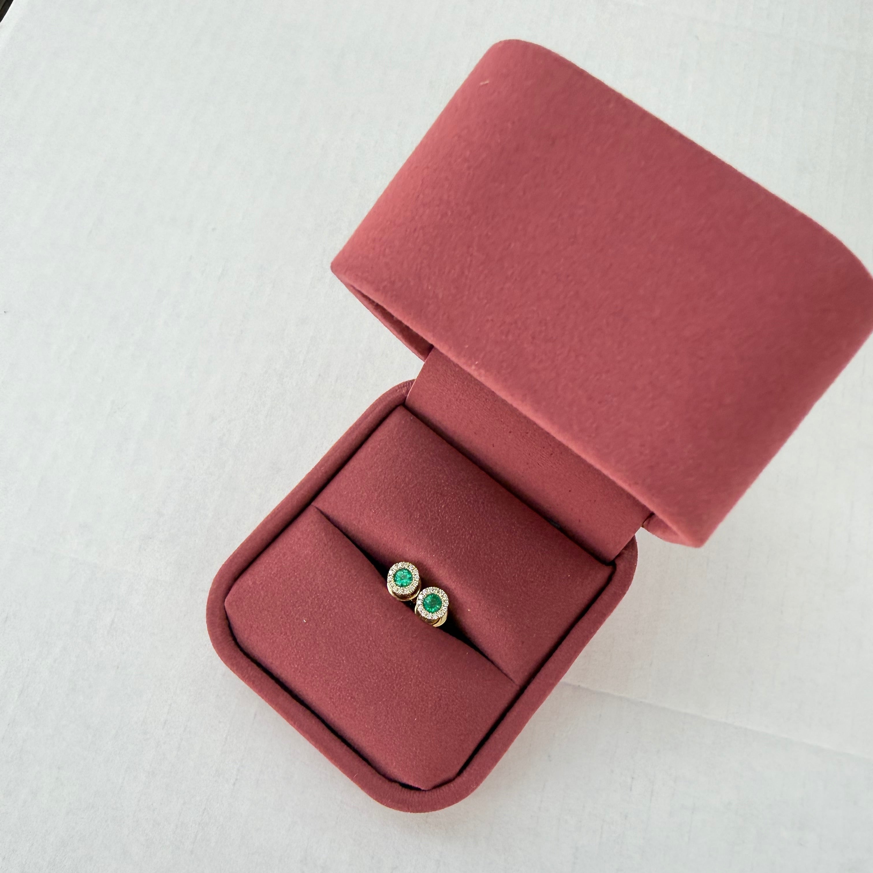 Natural Emerald Studs