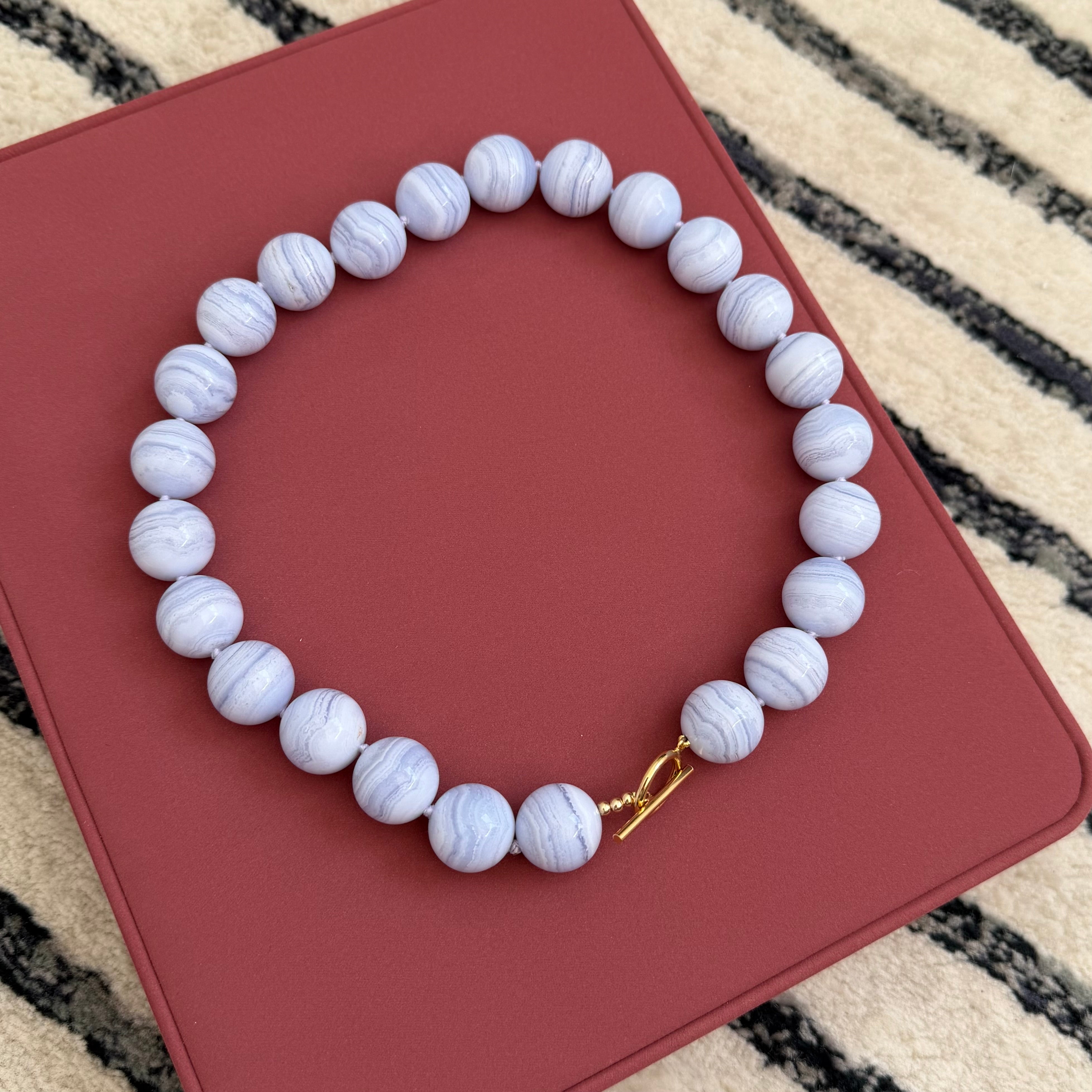 16mm Blue Lace agate