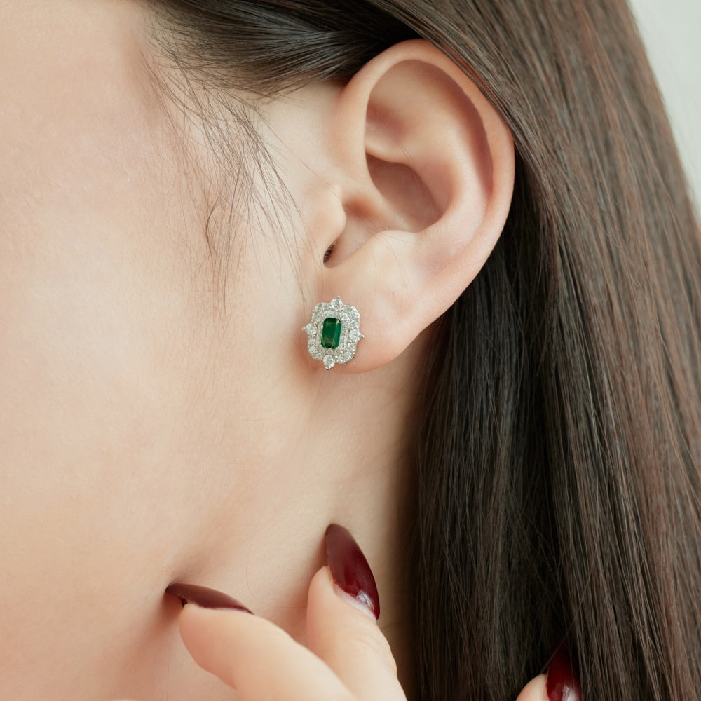 Vintage Green studs