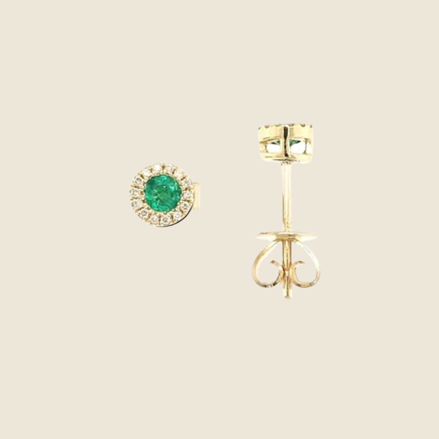 Natural Emerald Studs