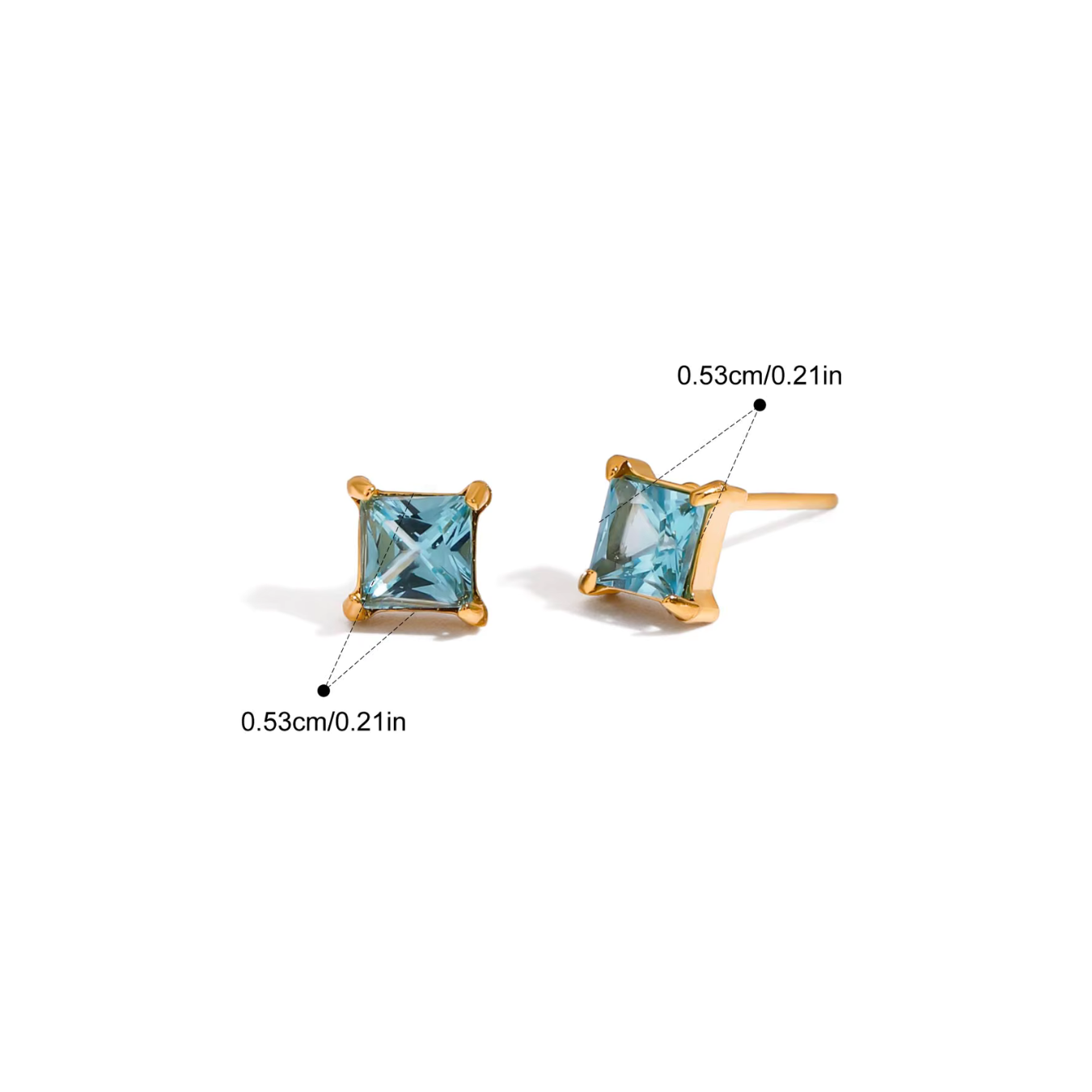 Birthstone Pear Studs