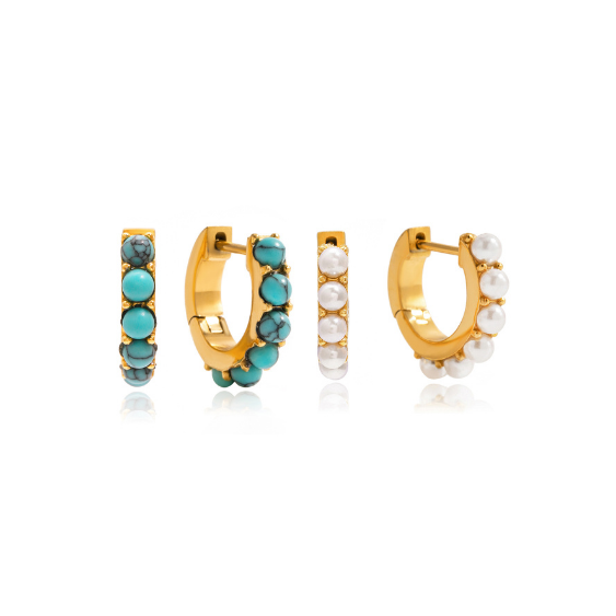 PreOrder: Turquoise Hoops
