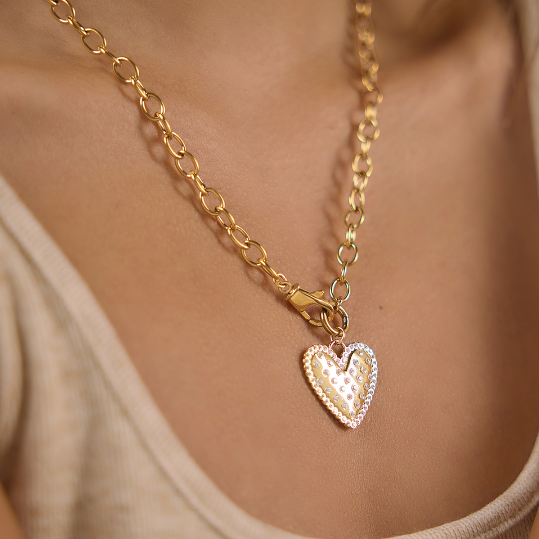 Pre-order: Microdot Heart Necklace