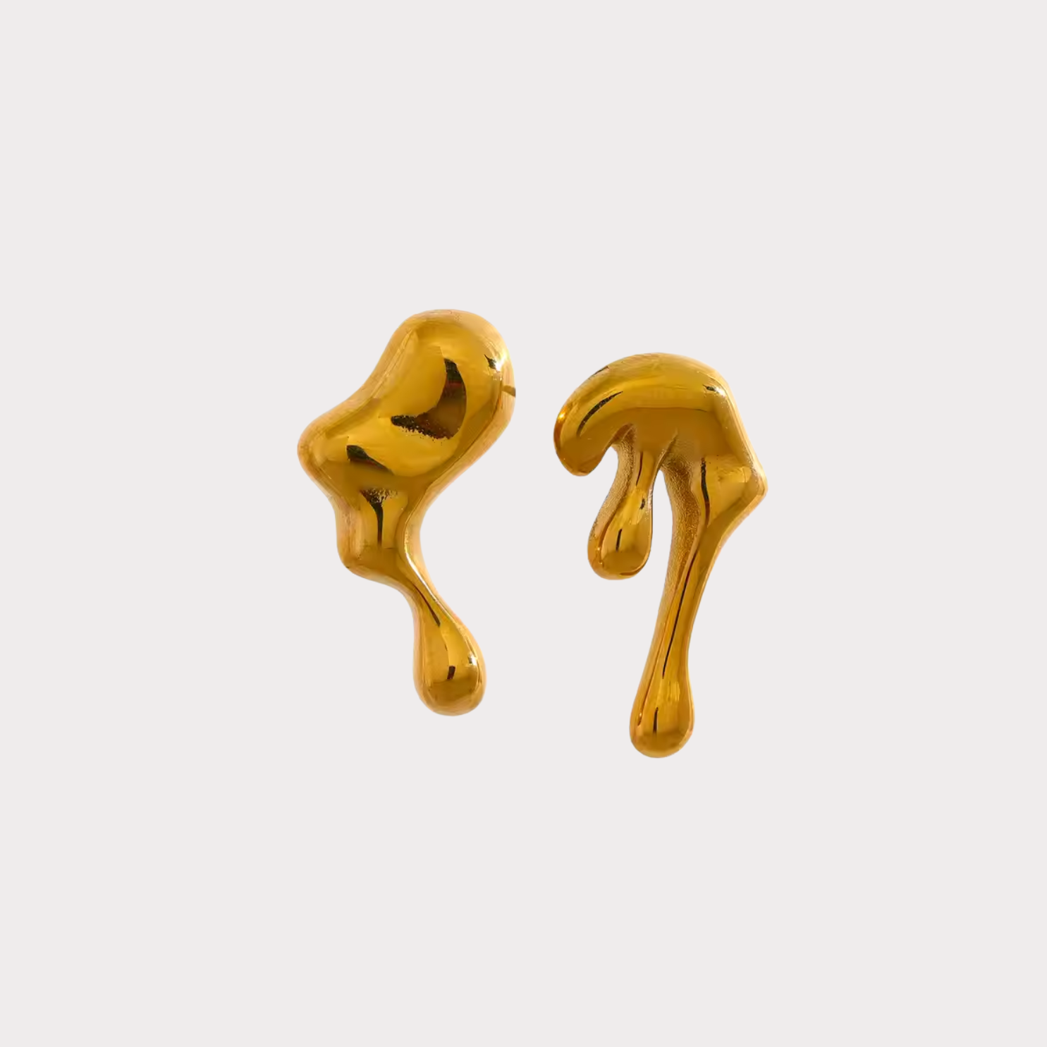 melted geometric earrings