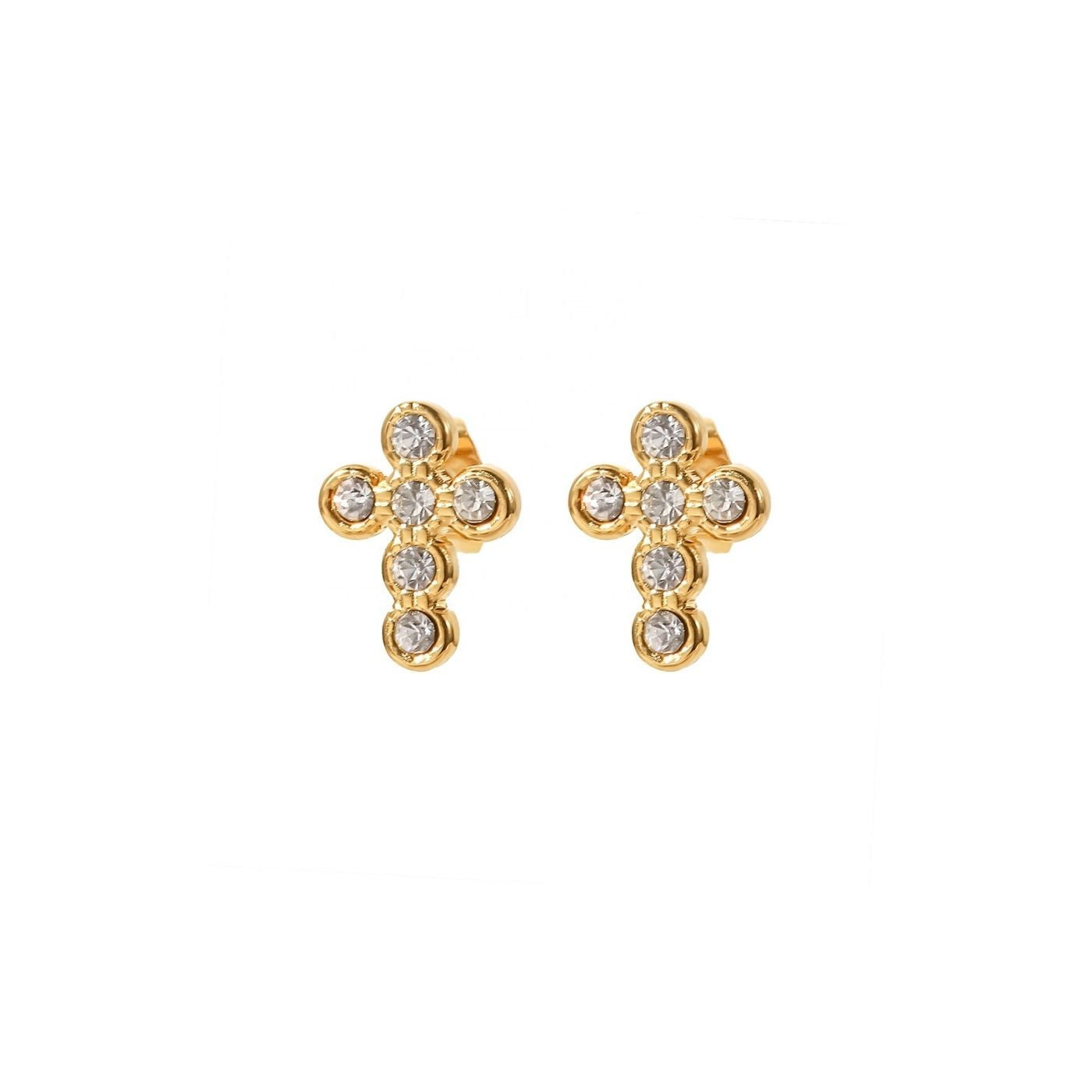 CZ Cross Studs