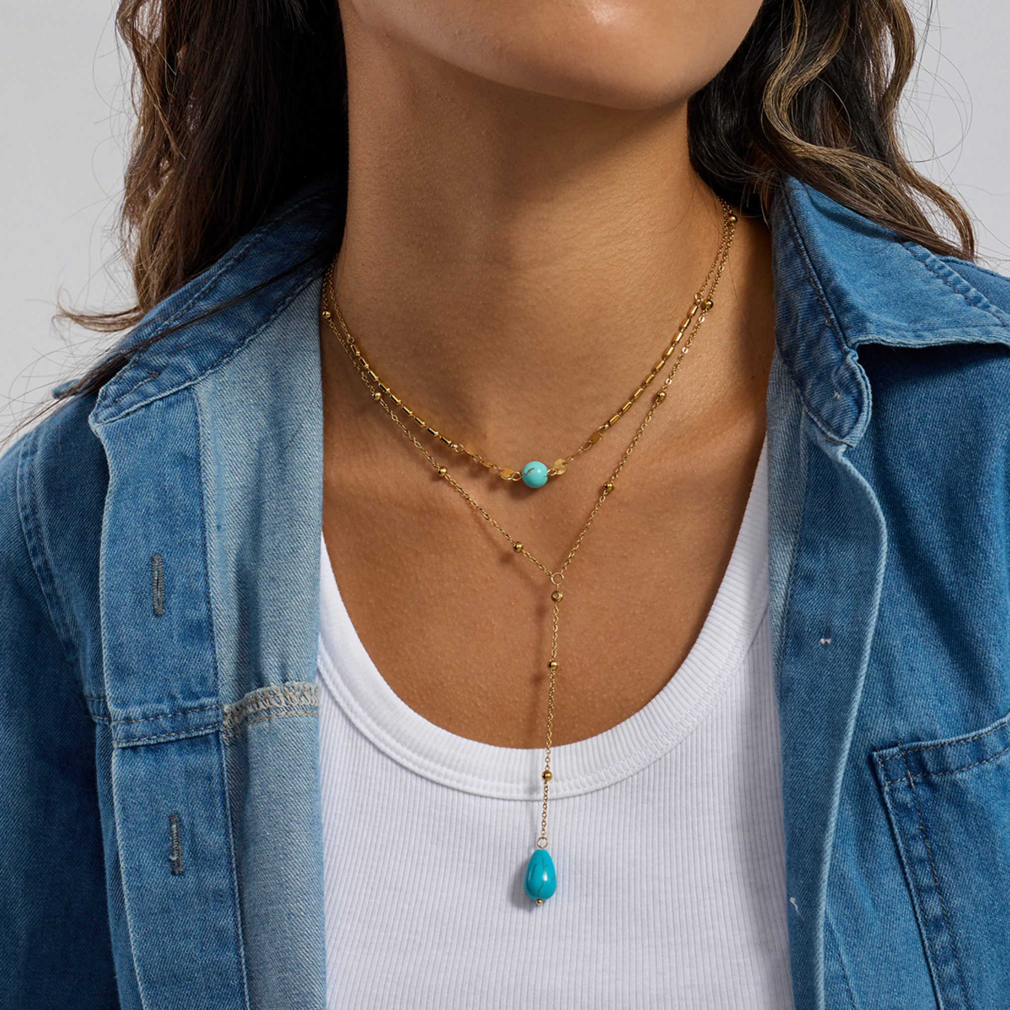 PREORDER: Turquoise Lariat set