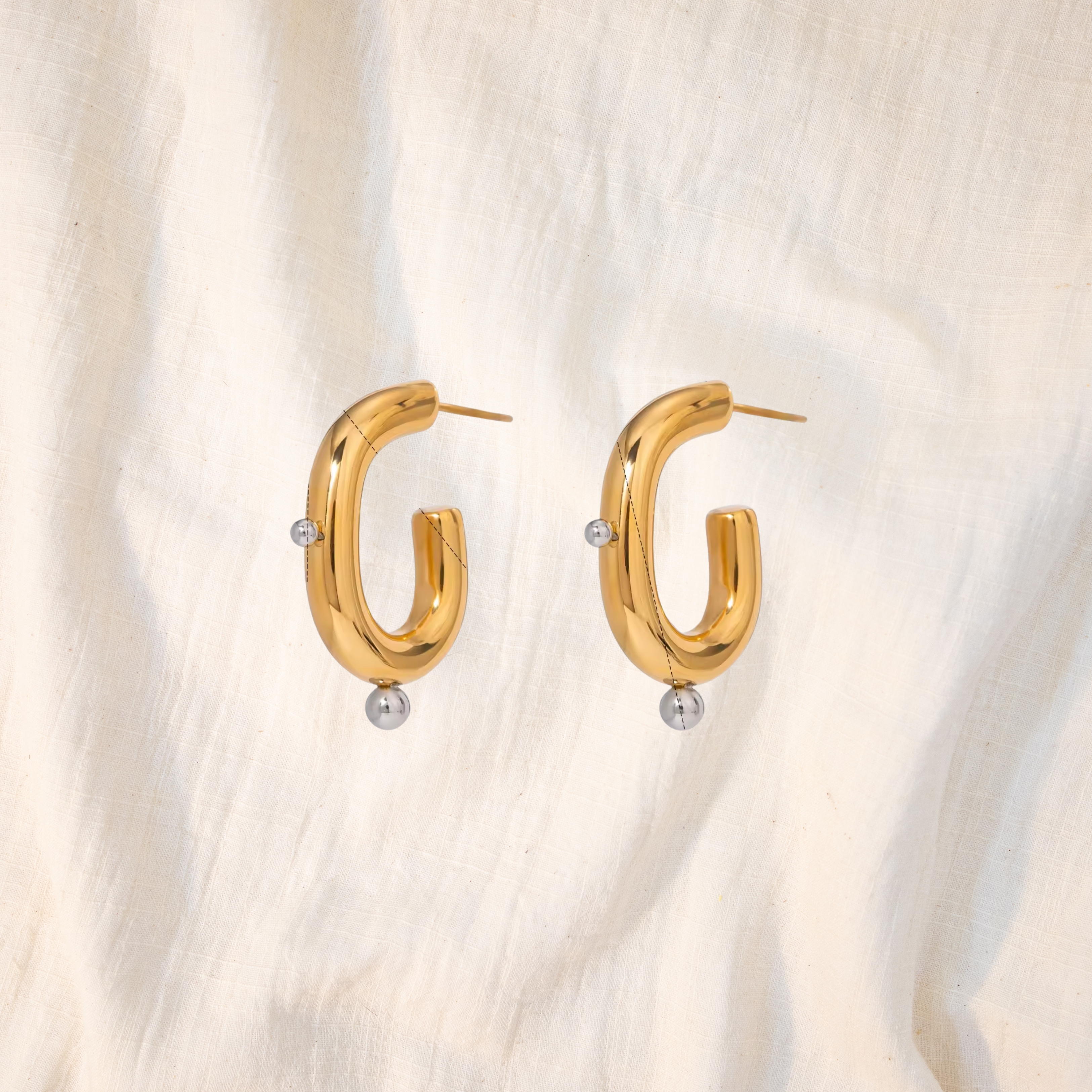 Mixed Metal Hoops