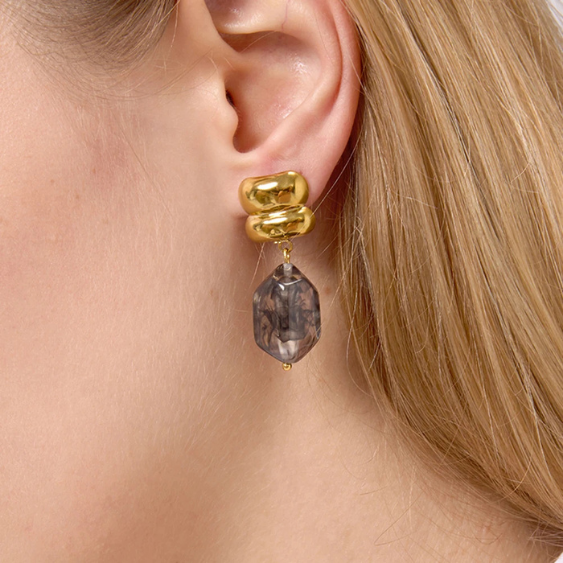Pre-Order: Black Resin Earrings