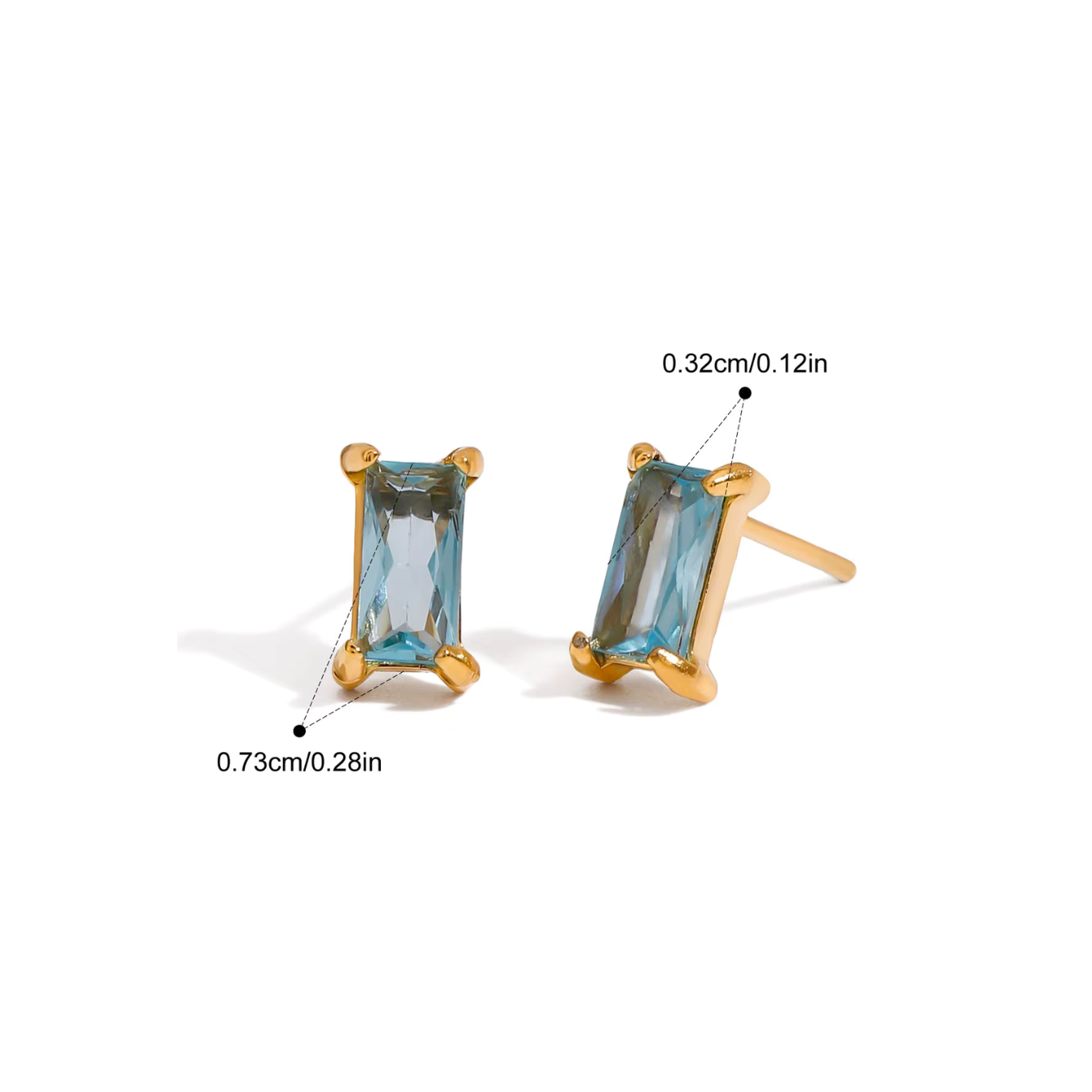 Birthstone Pear Studs
