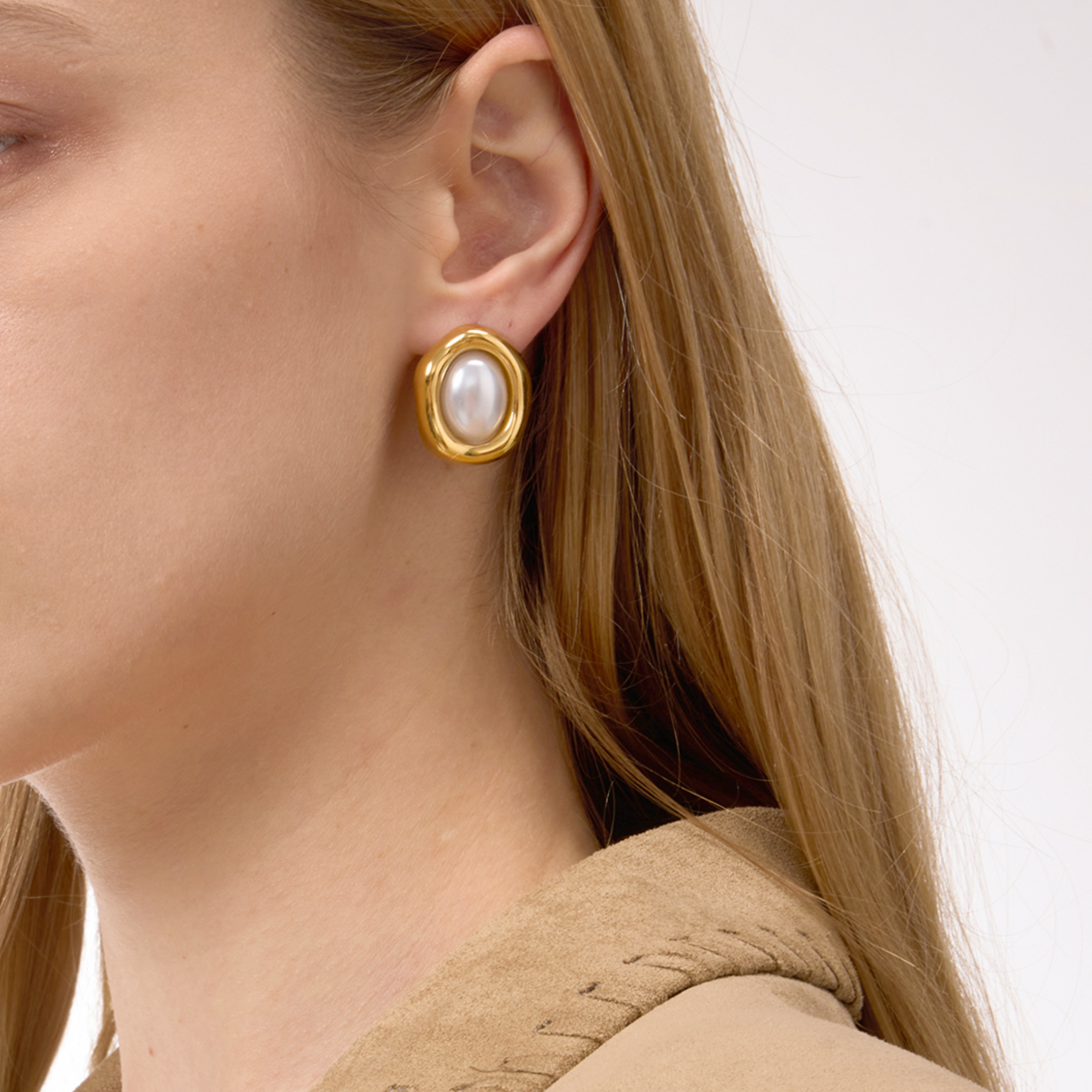 Pre-Order Irregular Geometric Pearl Studs