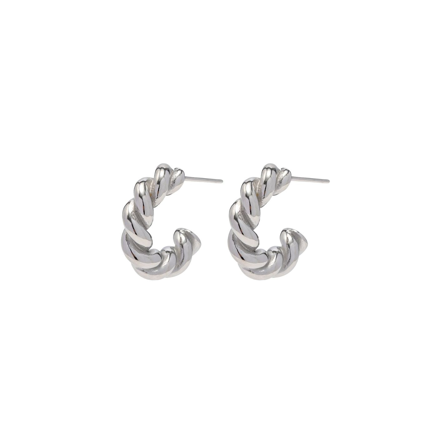 Twisted Silver Hoops