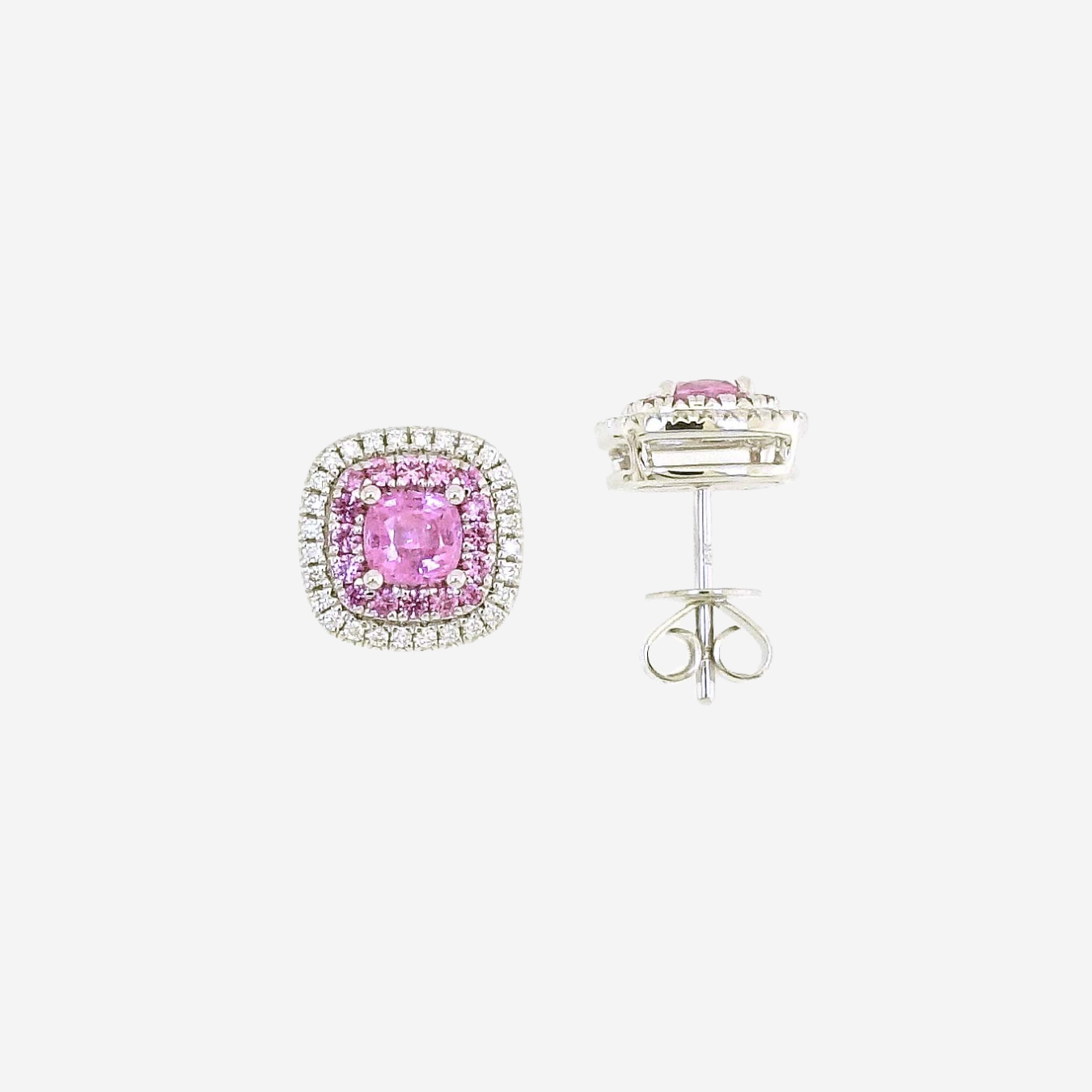 Custom :Pink Sapphire Studs