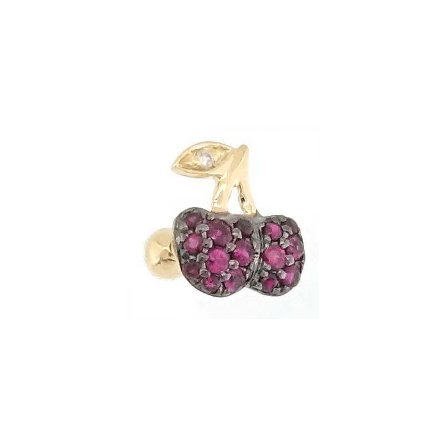 18k Cherry Piercing Stud