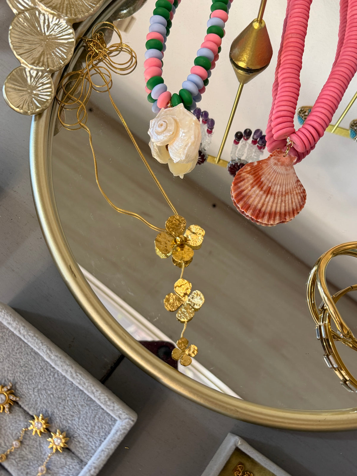 Hammered Flower Lariat