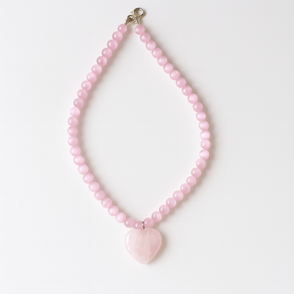 Rose Quartz Heart Pendant