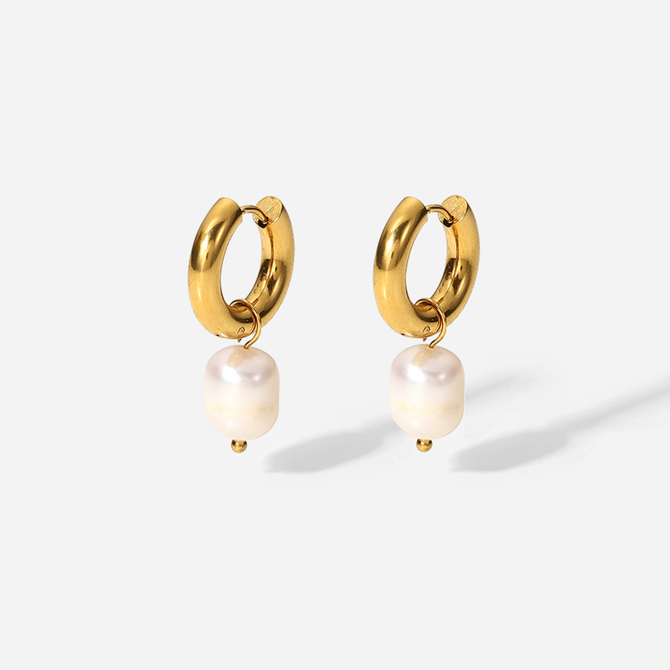 Classic Pearl Hoops