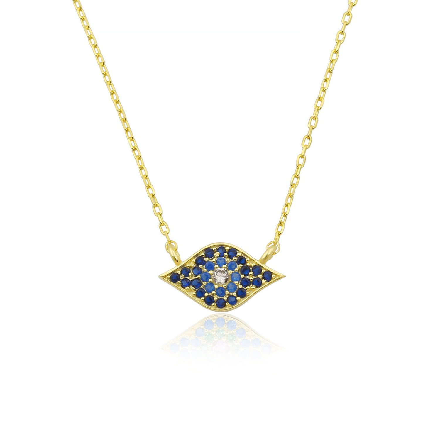 Pave Evil eye Necklace