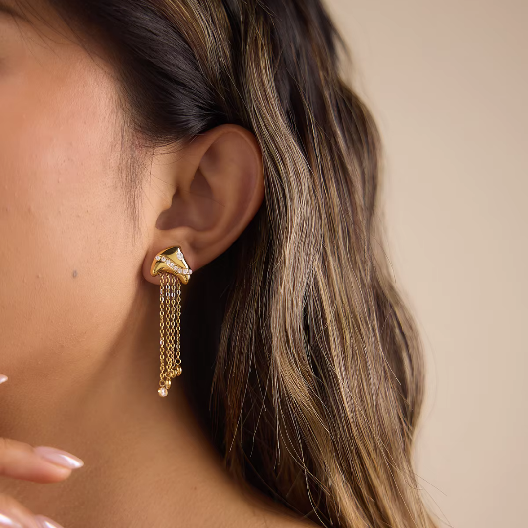Jellyfish Tassel earrings