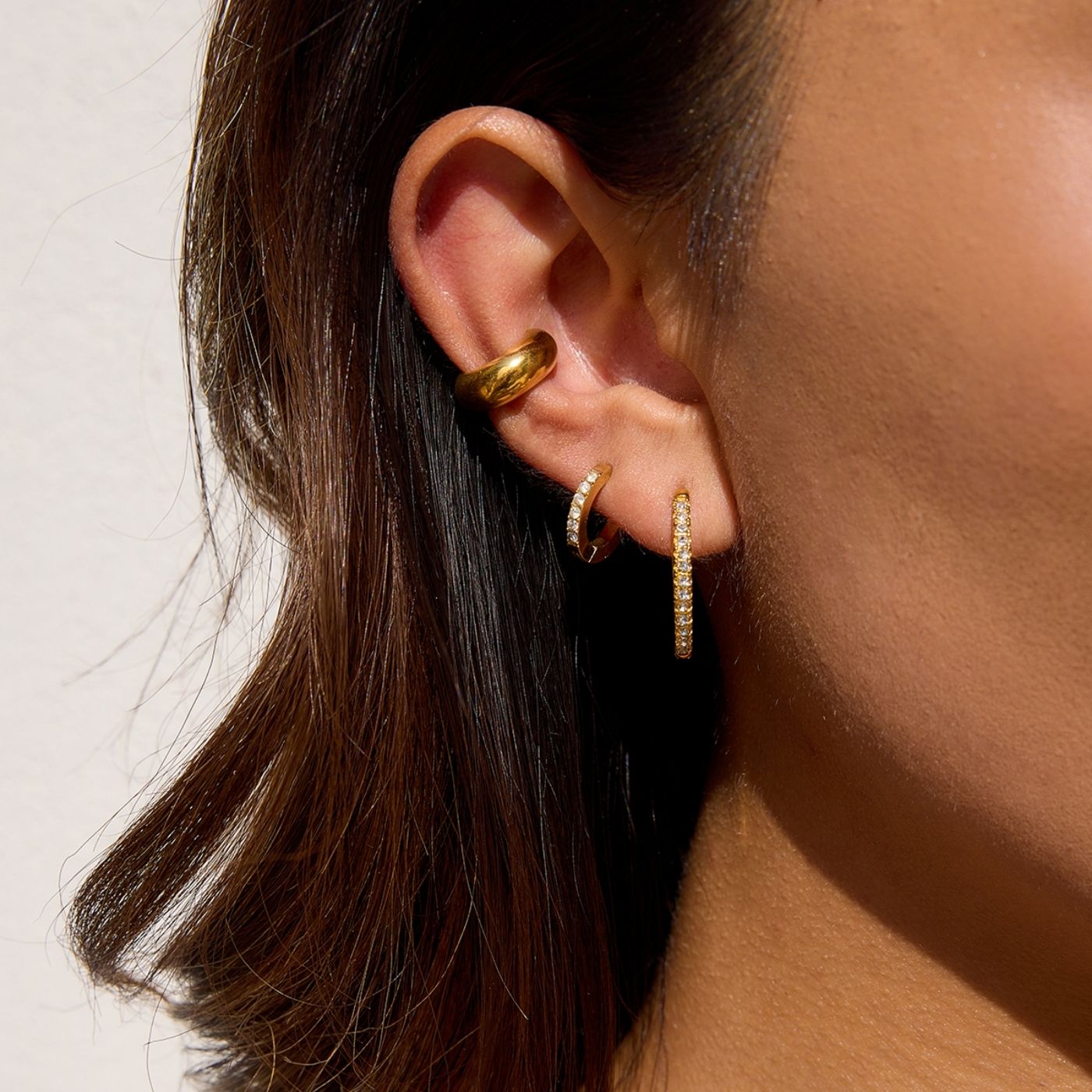 Pave Skinny Hoops