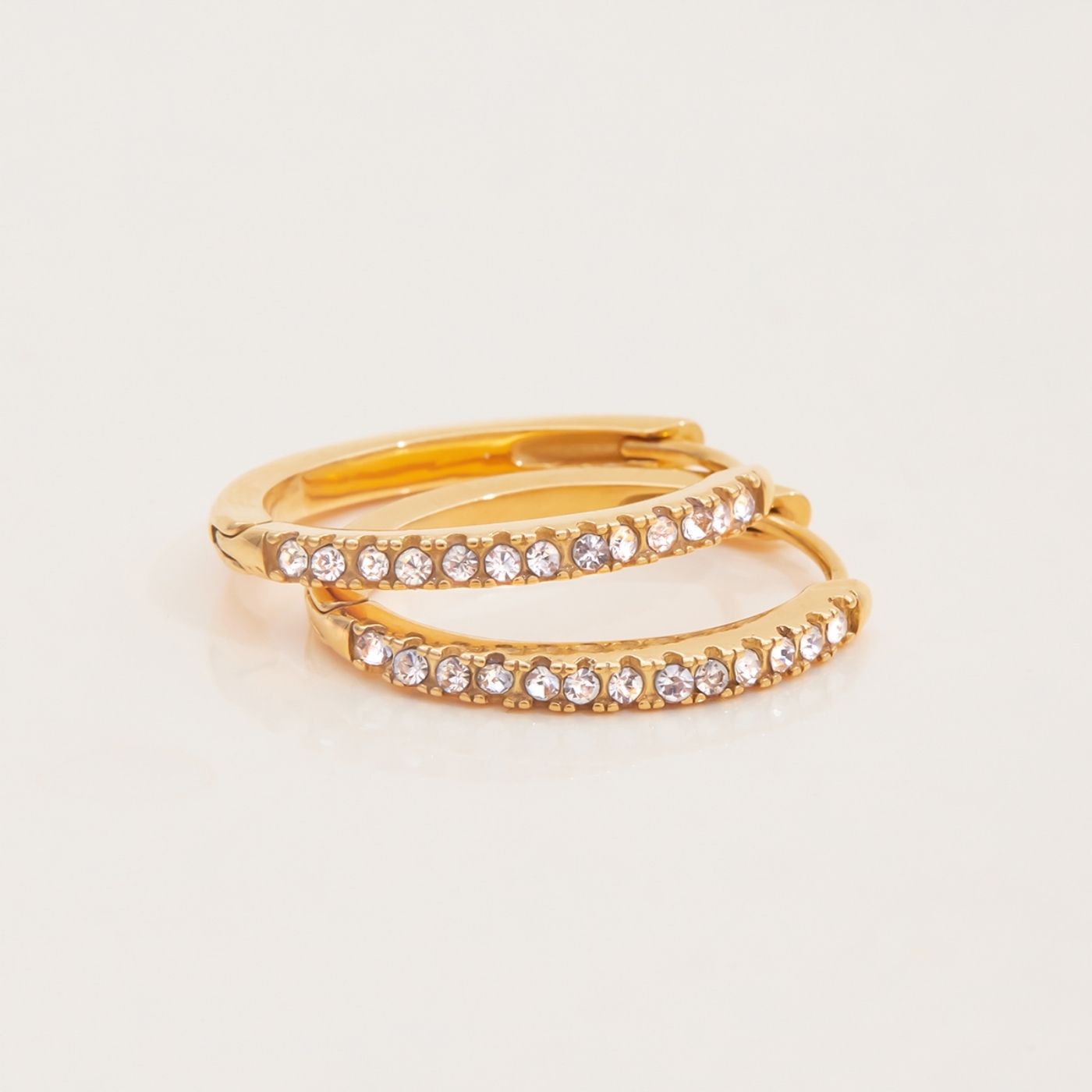 Pave Skinny Hoops