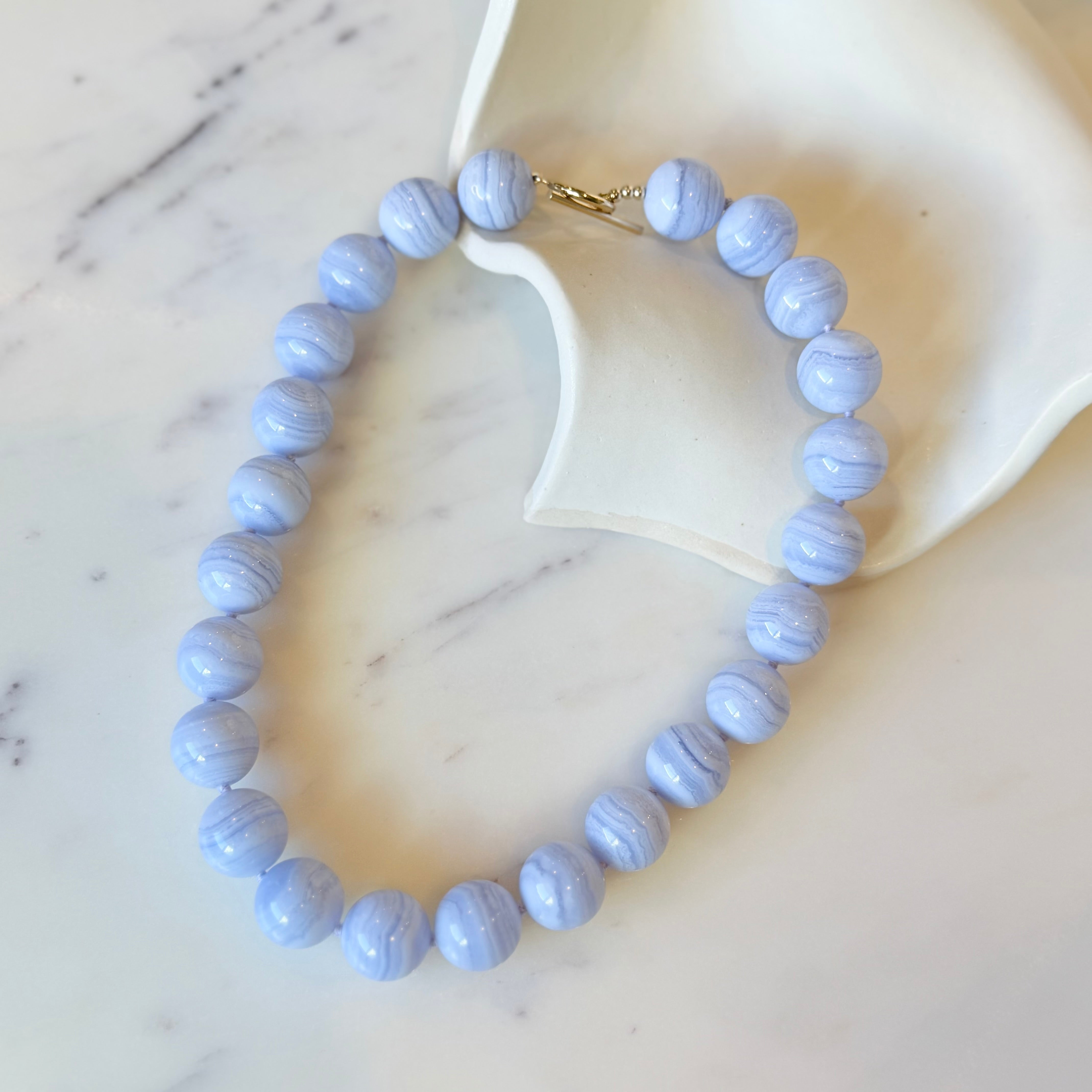 16mm Blue Lace agate