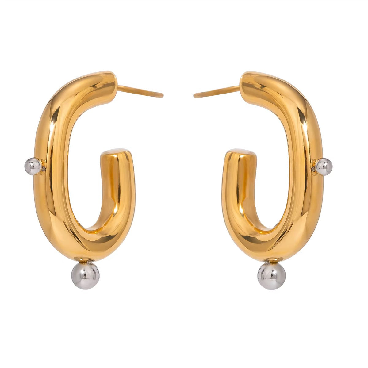 Mixed Metal Hoops