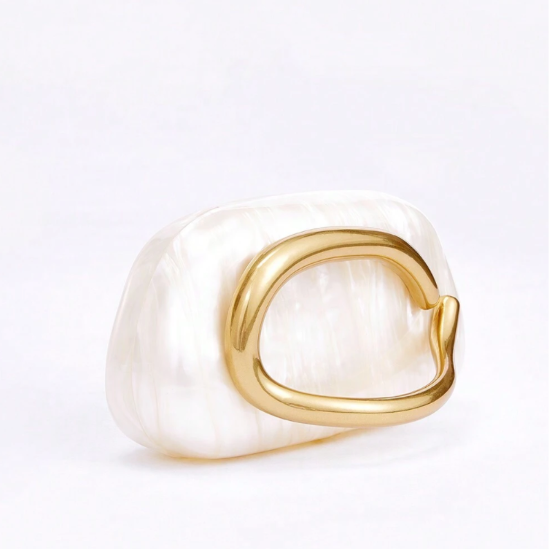 Gold Pearl Clutch