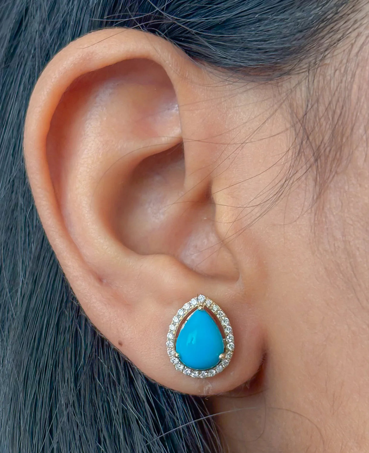 Diamond Turquoise Stud