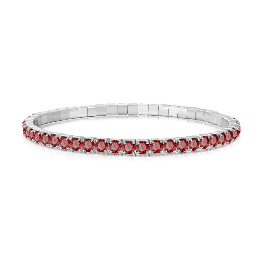 Stretchy Silver Edition Garnet Red