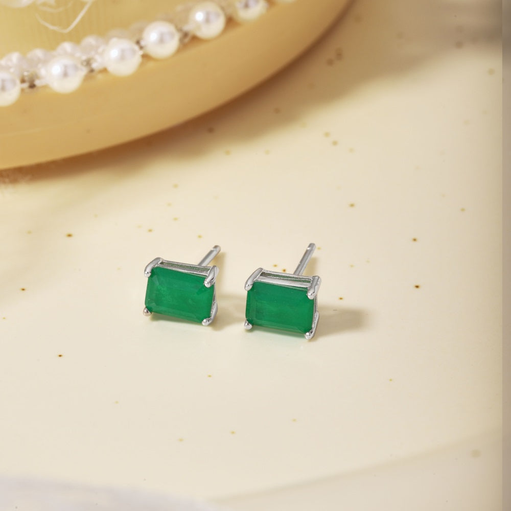 Emerald Green Studs