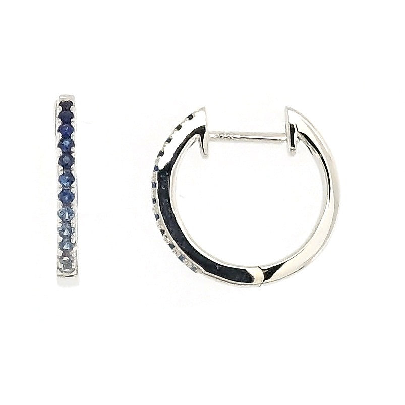 Blue Sapphire Huggies