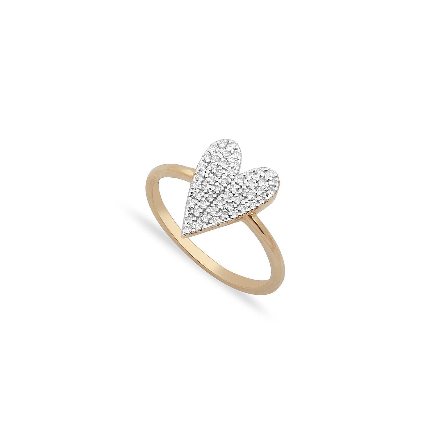 Diamond Pave Heart Ring