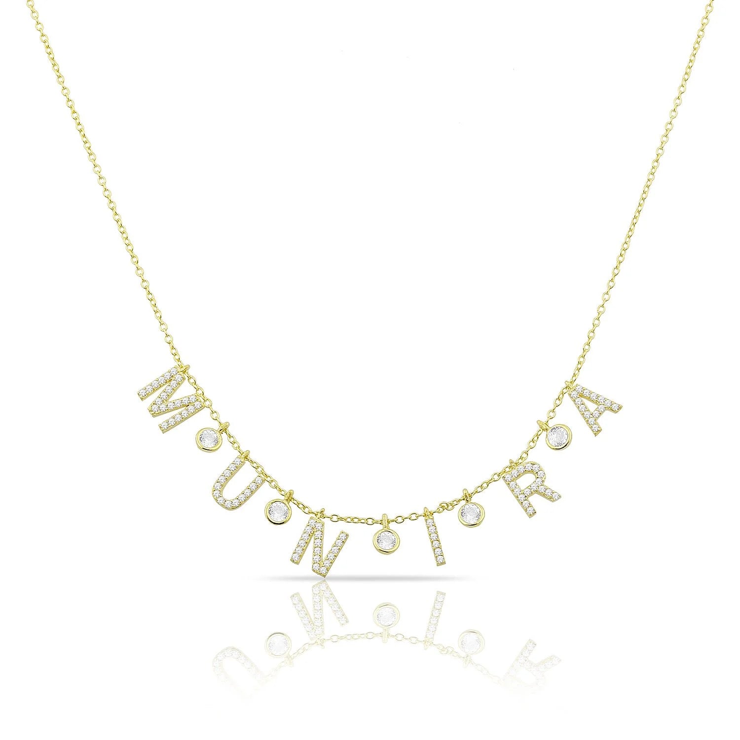 Bezel Pave Name Necklace